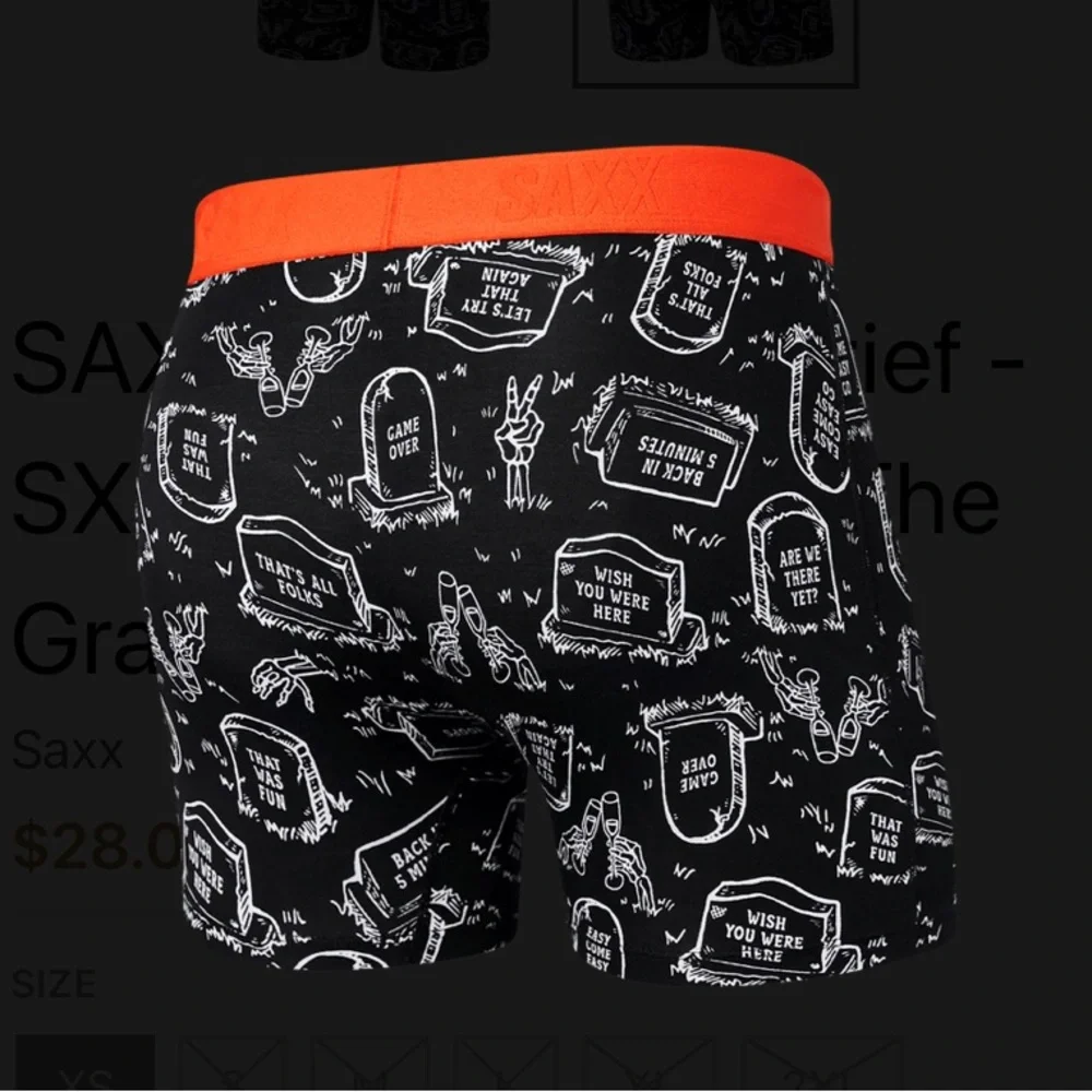 SAXX VIBE Boxer Briefs Halloween “Beyond the Grave” - Picture 2 of 4